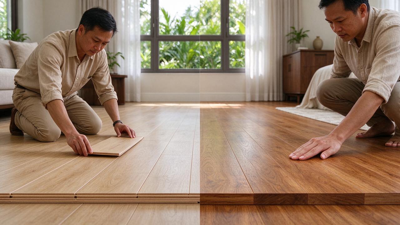 Mở bài - Kết luận nhanh về sàn gỗ công nghiệp và sàn gỗ tự nhiên